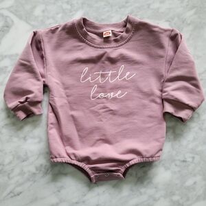 Pink Baby Onesie with 'Little Love' Print